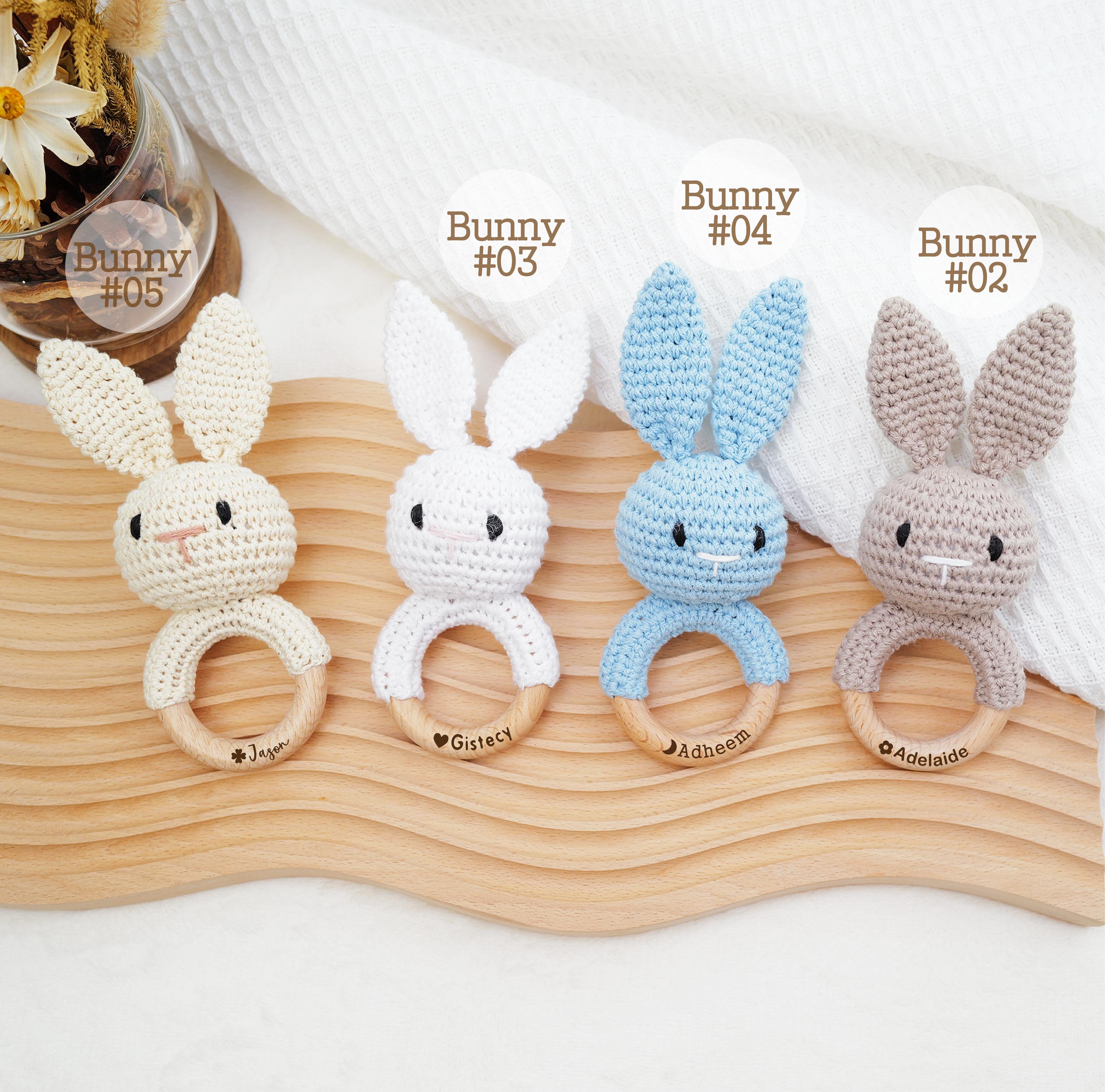 Personalized Crochet Baby Rattle for Girls, Baby Boy Accessories ...