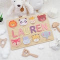 Personalized Wooden Name Puzzle: Custom Baby Keepsake, Toddler Learning Toy & Shower Gift, Customized memorable Gifts for Baby Girls product logo