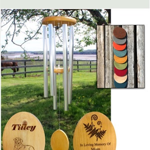 Windspiel mit Gravur: 92 cm Sympathiegeschenk, hergestellt in den USA