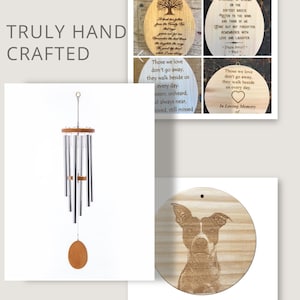 Custom Pet Memorial Wind Chime: Engraved Sympathy Gift