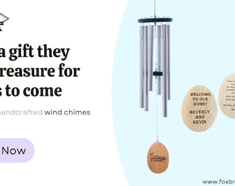 Personalized Memorial Wind Chime: Engraved Sympathy Gift