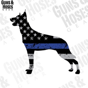 Police K-9 Sticker Decal (Belgian Malinois), Belgian Malinois Sticker, K9 Blue Line Sticker