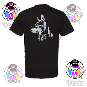 Camiseta con cabeza de perro pastor belga malinois