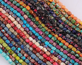 5x5x7mm Cube Imperial Jasper Gemstone,Healing Gemstone Beads for DIY Jewelry,Loose Beads Supplies,Crafts Findings,Wholesale Gemstone-DH001