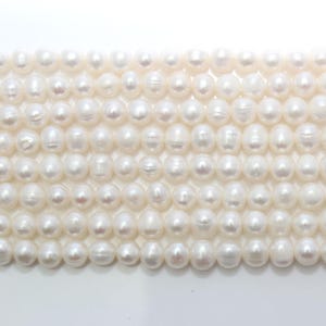 Multi-size Natural Round White Pearl,Loose Potato Pearl Strand Supplies,Wholesale Freshwater Pearls,Wedding Pearls,Jewelry Making,DIY-EN040