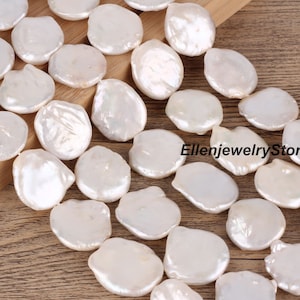20-25mm Natural Coin Pearls,Natural Freshwater Button Pearl,Wholesale Pearls,Brides Pearls,Loose Pearls Supply,Wholesale Real Pearl-NK001-2