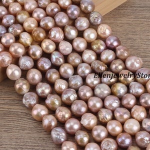 10-12mm Natural Freshwater Purple Edison Pearl Strand,For Jewelry Making,DIY Necklace/Bracelet/Earrings-ADS0010-2
