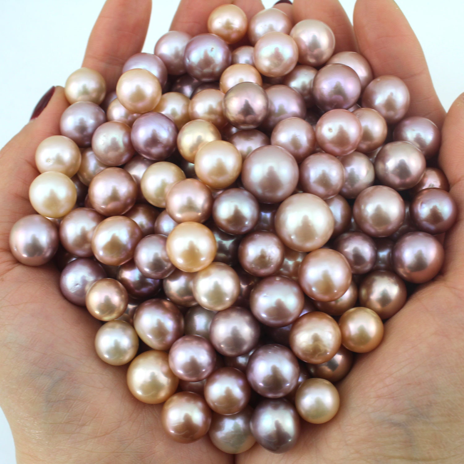 380pcs Art Faux Pearls Undrilled Faux Pearls No Hole Imitation Round Pearls  Beads Loose Pearls Decorative Bulk Filler Beads for Jewelry Making, Crafts