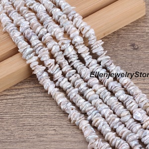 Natural Keshi Pearls,Natural White Keshi Freshwater Pearl Beads,Chips Pearls Supply,Cornflake Pearl Center Drilled,Wedding Pearl,DIY-ZS0010