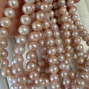 12-15MM Natural Light Purple Freshwater Pearls,Loose Round Pearl Beads Full Strand,Genuine Pearls Strands,DIY Pearls Jewelry,Gifts-ADS001