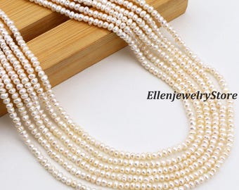 3-3.5mm Freshwater Pearls,Natural White Seed Pearls,Loose Pearls for Necklace Making,Tiny Genuine Pearls Supply,Jewelry Making,DIY-XDZ009