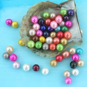 50 PCS Wholesale AAA Grade 6-7mm Pearls,Mixed Colored Loose Pearls,Colorful Round Pearls With No Hole,For Cage Pendants,DIY Pearls Jewelry