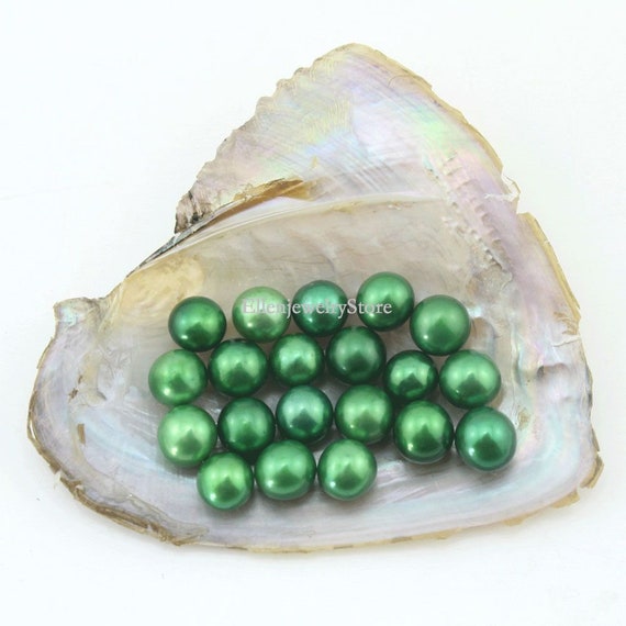 10 Pcs 6-7mm Yellow AAAA Pearl Beads,Nature pearl beads,Colorful Round Pearls With No Hole,For Cage Pendants,Bulk Wholesale High QualityC#24