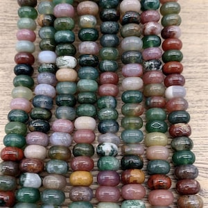 5x8mm Natural Rondelle Beads,Loose Abacus Gemstone Beads Strand Supply,Flat Round Spacer Gemstone Beads,Jewelry Making,Wholesale Beads,DIY