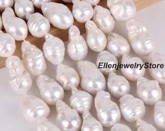 13-16x18-25 mm véritables perles d'eau douce,perle baroque irrégulière blanche naturelle,perles en vrac pour la fabrication de bijoux,bijoux à faire soi-même,vente en gros-YHZ002-6