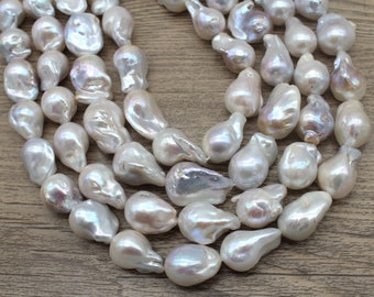 13-15x15-18mm High Luster Pearls,Natural White Baroque Pearls,Freshwater Baroque Pearls for Necklace Bracelet Making,DIY Pearl Gift-YHZ002-4