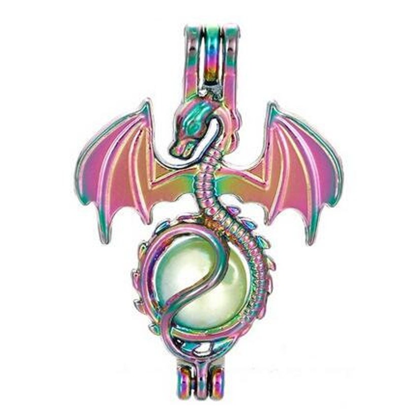 Essential Oil Diffuser Jewelry Necklace Making Wholesale Charms Akoya Oyster Cage Pendant 1PCS Choose Style Mixed Rainbow Color Pearl Cage