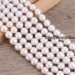 11-13mm Edison Pearls,Genuine Natural Edison Round Pearls,White Round Freshwater Pearl Supply,Wholesale Pearls,Jewelry Making,DIY-ADS0019