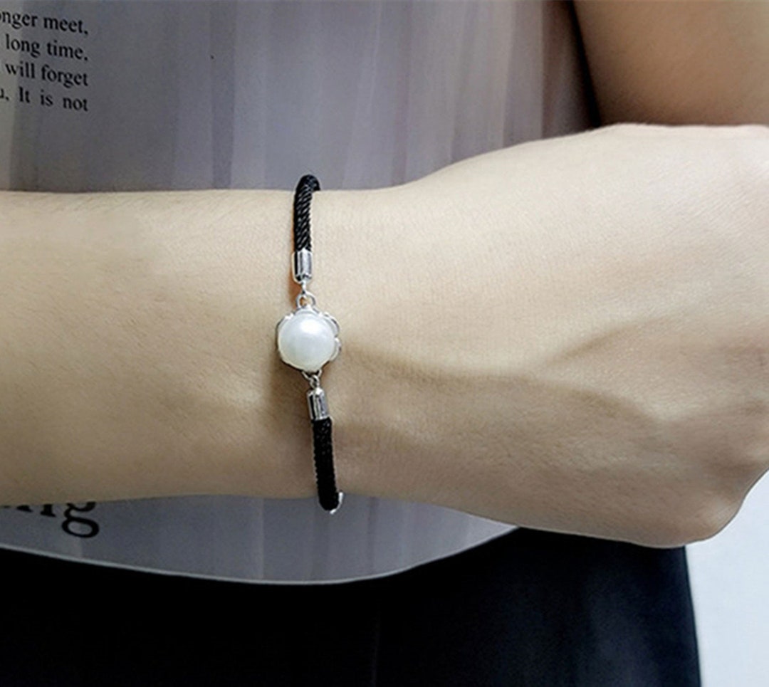 Adjustable Leather & Rope Cuff Bracelet For Men - Unisex Gift, Fits 6'' To 7.8'' Wrists