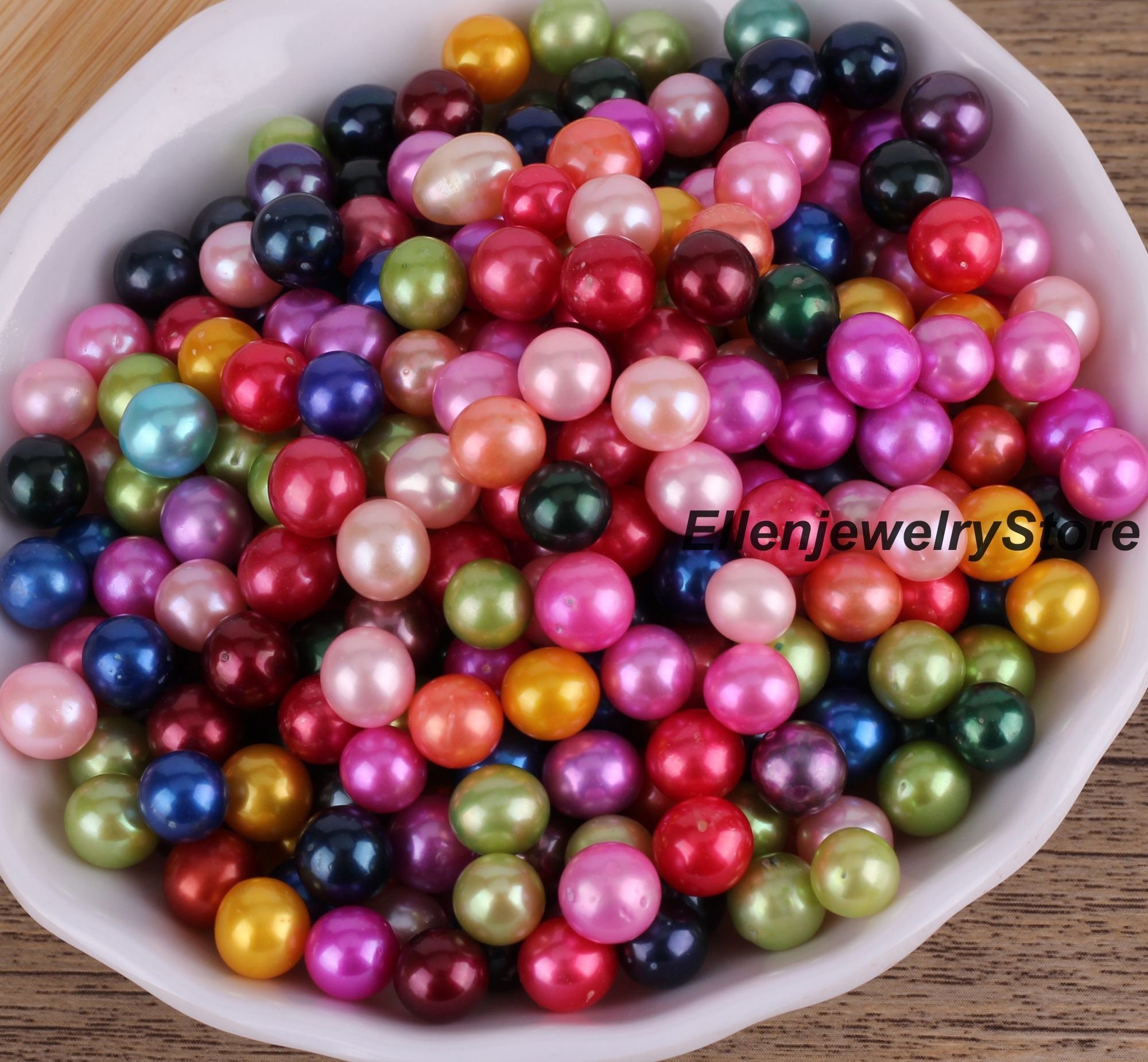 Feildoo 6 mm ABS Faux Pearls No Hole, Faux Pearl Beads Filler Beads Jewelry  Making Rainbow Beads for Craft Necklaces Bracelets Jewelry Making - 100g,  Gradient 