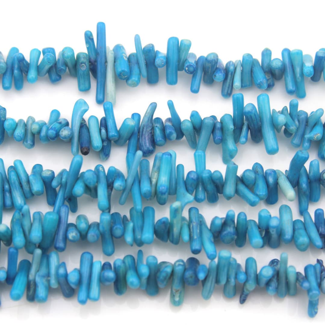 Blue Coral Beads Branch Coral Beads Coral Beads Stick Coral Etsy