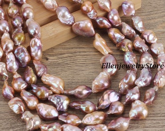 13-17x18-28MM Natural Purple Flameball Baroque Pearl,Loose Nucleated Pearl,Pearl for DIY Necklace/Bracelet/Earrings,Wholesale Pearl-YHZ004-7