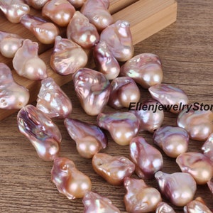 17-20x20-27 mm hochwertige natürliche lila Feuerballperlen, große kernige Barockperlen, echte Perlen, Wholeslae Pearl-YHZ004-3