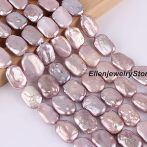 13x18mm Natural Purple Freshwater Pearls,Rectangle Coin Pearls,Loose Coin Pearls Supply,High Luster Coin Pearls,Jewelry Making,DIY-YX002