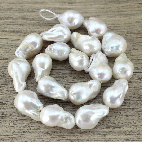 14-16x22-26mm Genuine Natural Freshwater AAA Large Flameball Baroque Pearl Beads, DIY Pearls Necklace Bracelet Earrings Jewelry Making