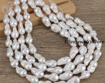 13-15x19-25mm Long Teardrop Natural Freshwater Nucleated Pearls,Loose Large Baroque Pearl,DIY Jewelry,Wholesale Pearl,Wedding Pearl-YHZ002-9
