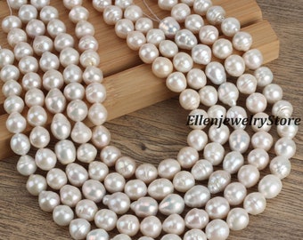 11-12x11-15MM Natural Freshwater Cultured Pearls,High Quality Nucleated Pearls,Jewelry Making,Wholesale Pearls-15.5inches-27-28pcs-YHZ002-23