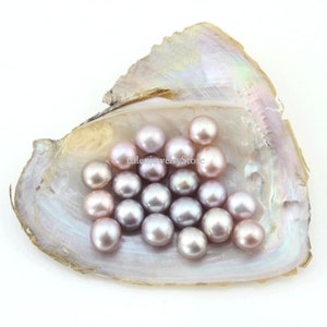 10 Pcs Natural Purple Freshwater Pearls,Round Loose Pearls With No Hole,Pearls Supply,Wholesale High Quality Pearls,DIY Pearl Jewelry-C#23