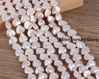 12x12mm White Heart Shaped Freshwater Pearls,Natural Heart Pearls,Pearls Supply,DIY Pearls Jewelry, Jewelry Making,Wholesale Pearls-AL002