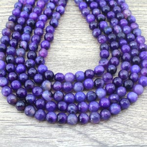 8mm Faceted Agate Beads,Purple Agate Beads,Lose Agate Beads Strand,Wholesale Beads,Round Agate Beads Supply,Wholesale Agate,DIY Gifts-15.5&quot;