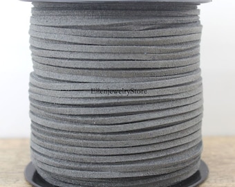 3mm Loose Faux Suede Gray Cord,For Bracelets/Necklace Making,DIY Jewelry,Wholesale-A4
