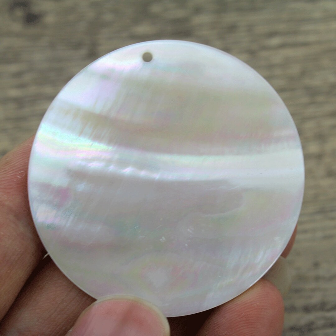 10pcs 30mm Natural White Shell Pendant,loose Round Shell Charms ...