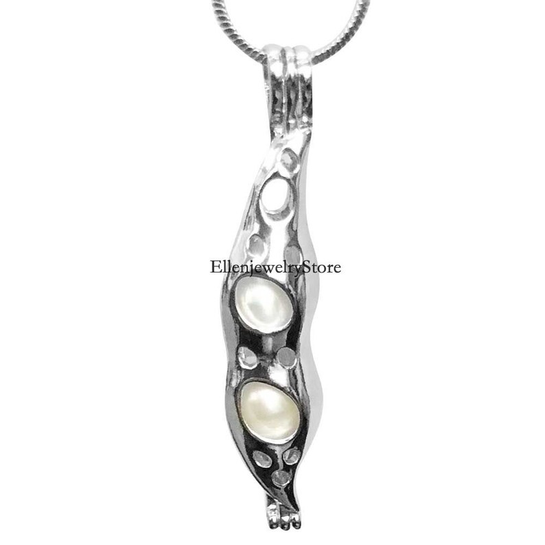 New 1PCS Pea Shape Cage Pendant,Locket Charms,Pearl Cage Pendant,Locket Cage pendants For Akoya Pearl Oysters With Pearls,Bulk Wholesale-187