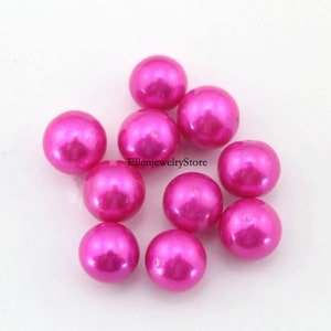 10 Stück 9-12 mm lose Hot Pink natürliche Süßwasser Edison Perlen, keine Loch Perlen, Perlen für Schmuckherstellung, Großhandel Perlen, Perlen Party-AD011