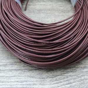 2mmダークコーヒー本革コード、DIYギフト、ブレスレット/ネックレス作り用紐、卸売