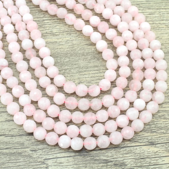 Faceted Healing Pink Round Jade Beads,Loose Round Beads Supply,Wholesale Pink Jade Beads,Jewelry Making,DIY Jewelry-15.5inchs-6/8/10/12mm