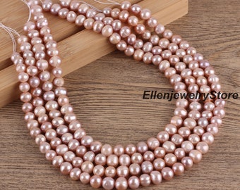 8-9mm Natural Pink Potato Freshwater Pearls,High Luster Potato Pearls,Great Quality Pearl,Jewelry Making,Wholesale Loose Pearls,DIY-BHY005-2