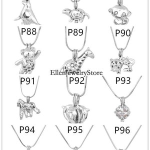 1PCS Cage Freshwater Pearl Pendant,Shape Pea Cage Pendant Necklace,Locket Cage pendants For Pearl Oysters With Pearls,Bulk Wholesale-P187