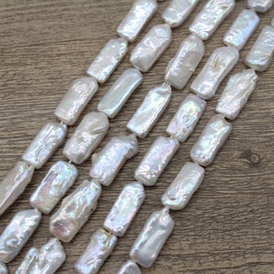 9-10mmx18-22mm Wholesale White Freshwater Pearls,High Quality Biwa Pearls,Freshwater Biwa Pearls,Loose Biwa Pearls Strand Supply-15inches