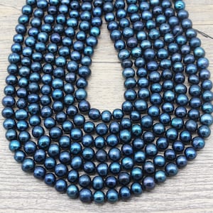 8-9 mm Bunte runde Süßwasserperle Perlenstrang | DIY Schmuckherstellung Lieferungen 15 ""