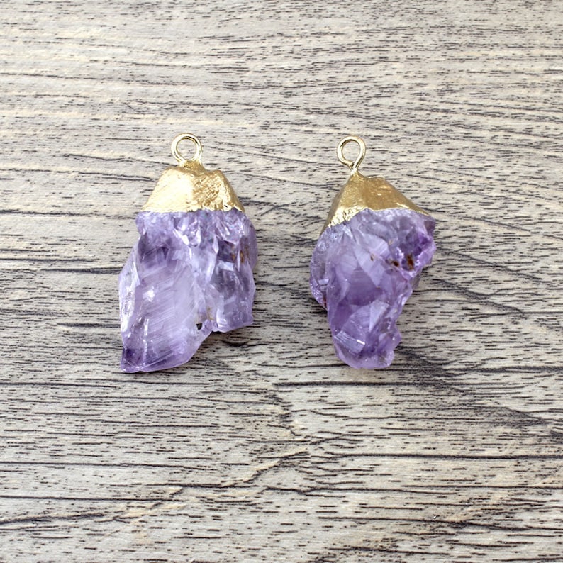 Amethyst Necklace Purple Druzy Crystal Slice Pendant Gold Drusy Stone Raw Gemstone Earrings Healing Crystals and Stones Jewelry Wholesale