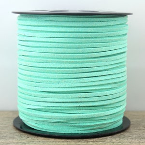 Sold by Yard or Spool,3mm Flat Faux Suede Leather Cords Lace,Bracelet/Necklace Leather String Cords,DIY Supply Jewelry Velvet String Craft
