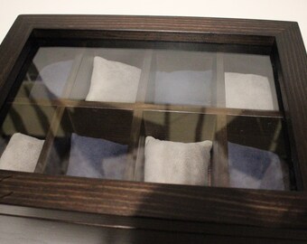 Watch Box for 8 watches, Watch Box, Watch Case, Men's Watch Box, Watch Box for Men, Wood Watch Box, Gift, Custom Watch Box for 8 watches