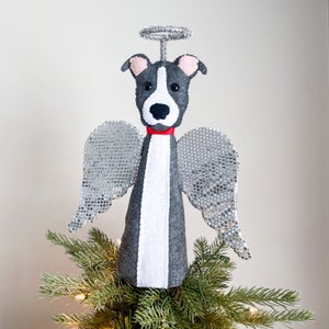 Pitbull Christmas Tree Topper