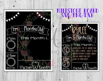 Download Baby milestone svg | Etsy
