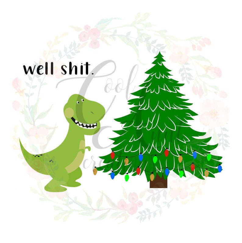 Download T-Rex Decorating Christmas Tree / Christmas / SVG / PNG ...